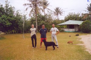 Our Tubuai bungalow and Charles our host